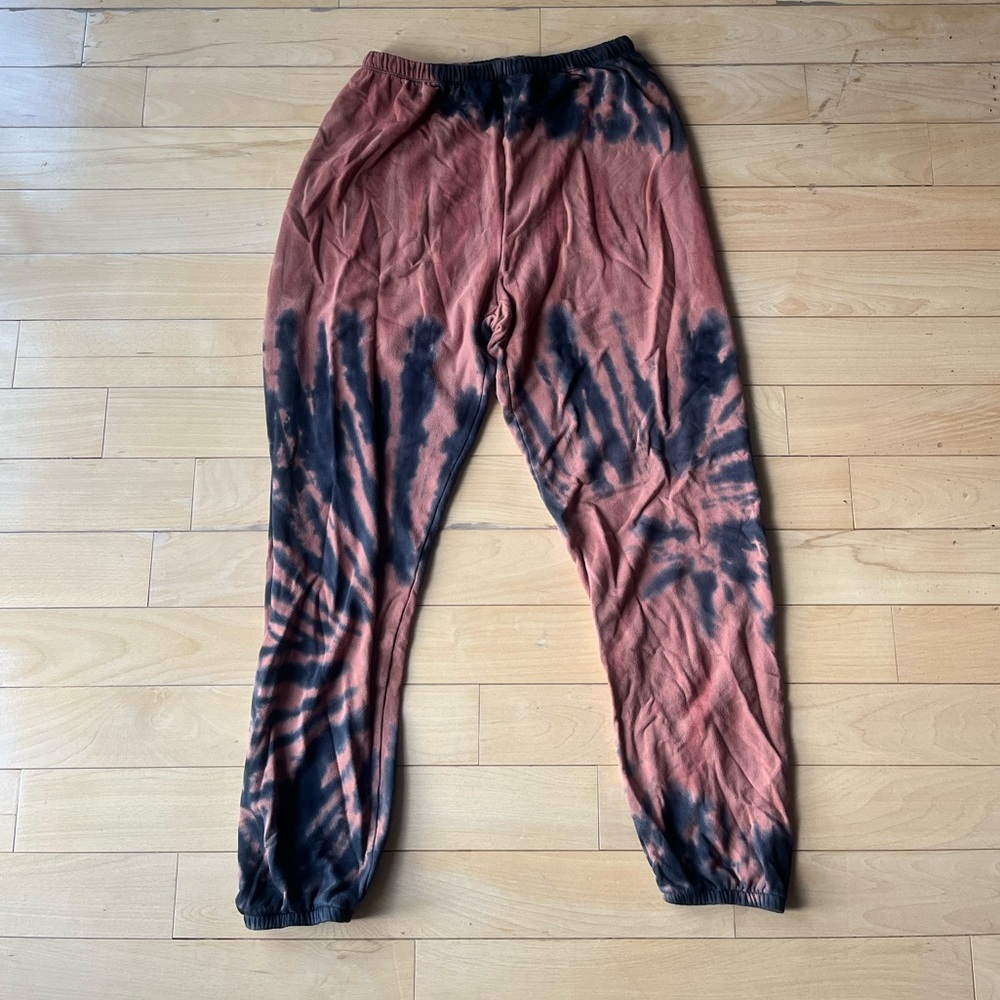 OFFLINE OTT Fleece Tie Dye Jogger in Jupiter Brown